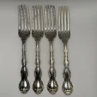 Set Of 4 Gorham Strasbourg Sterling Silver 7" Dinner Fork Silverware 200g