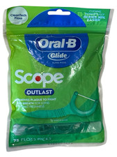 Oral-B Glide Floss Picks - Scope Outlast - Mint Flavor - 75 Flossers