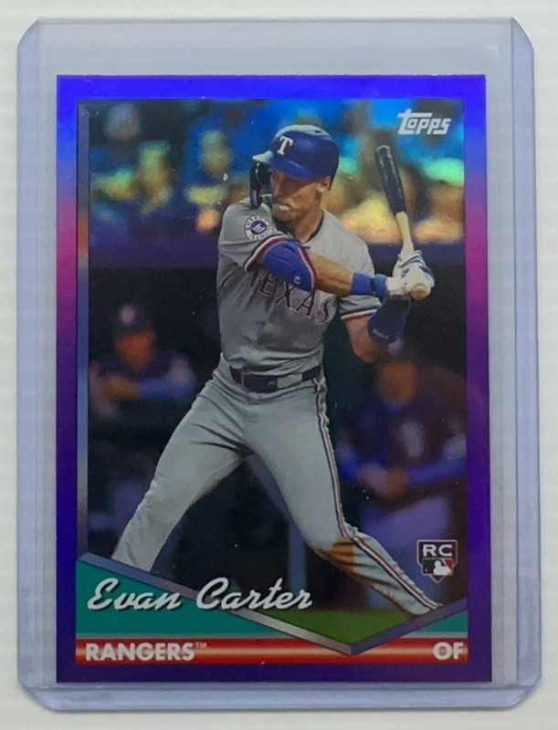 2024 Topps Archives Evan Carter 1994 Topps Purple Foilboard Rookie RC #223