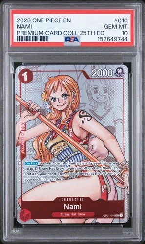 2023 One Piece Nami Premium 25th Anniversary OP01-016 PSA 10 English