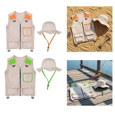 Kinder Entdecker Kostüm Set Geburtstag Geschenk Angeln Outfit Camping Kostüm Outdoor