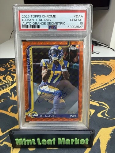 2025 Topps Chrome Davante Adams Chrome Autographs (PSA 10)