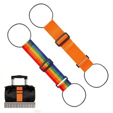 Multi Use Strong Adjustable Luggage Connector Straps for Suitcases,2 Pack Fle...