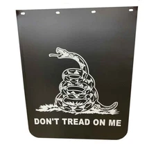 Don't Tread On Me 24" x 30" Black/Silver Poly Plastic Semi Truck Mud Flaps-Pair