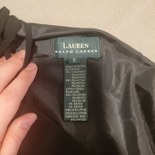 Lauren Ralph Lauren formal Dress Black One Shoulder Size 8 - Bild 3 von 6