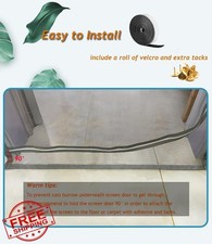 DOOREASY Cat Proof Screen Door, Mesh Zipper, Fits Up to 36"x80"