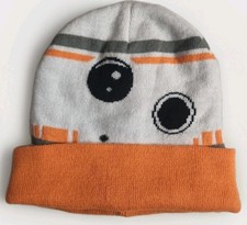 Official Star Wars Merchandise Men's White Orange BB8 Knit Cap One Size Casual