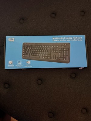 ADESSO Multimedia Desktop Keyboard Clavier de bureau multimédia New