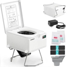 LE-310 Dry Flush Toilet for RV, Boat and Emergency Use, White
