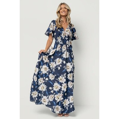 knee length dresses for ladies Women Size XXL Kobi Halperin Emerald Long Sleeves Maxi Dress main image 1