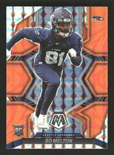 Bo Melton 2022 Panini Mosaic #348 Mosaic Reactive Orange Seattle Seahawks