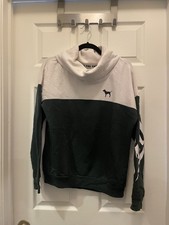Victoria's Secret Pink Gray Cowl Neck Sweatshirt Size Small