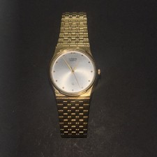 Vintage Citizen Quartz Gold Tone Men  s Watch White Dial 6031-S00981 Japan