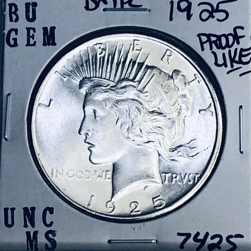 1925 P BU GEM PEACE SILVER DOLLAR UNC MS+++ U.S. MINT RARE COIN 7425