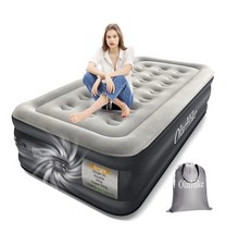 OlarHike Single Airbed, Inflatable Air Mattress with Built-in Pump