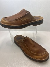 RARE Vintage Dr. Martens Brown Leather Slip On MULE Y2K Great Patinia Size 10