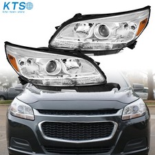 Fit For Chevy Malibu 2013-2015 Pair Halogen Projector Headlights Leftright Side Fit For Chevy Malibu 2013-2015 Pair Halogen Projector Headlights Leftright Side