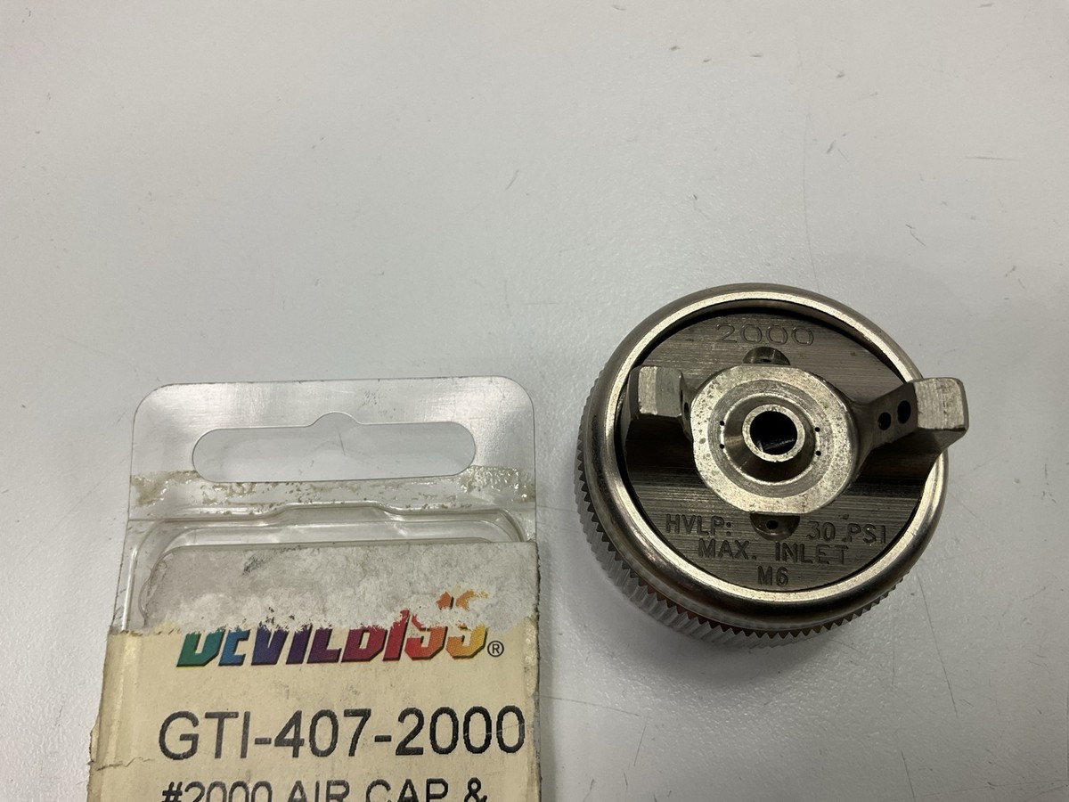 Devilbiss #2000 GTI-407-2000 / 192136 Spray Gun Air Cap Nozzle