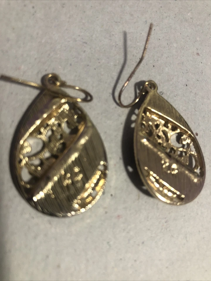 Kenneth Cole Juego de Collar y Pendientes Esmalte Tostado/Marrón Tono Dorado Firmado KC Foto 4 de 4