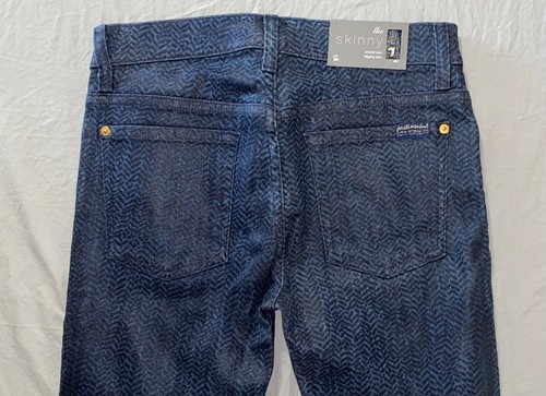 7 For All Mankind 'The Skinny' Lightweight Coated Jeans. Mottled Herringbone, 28 - Picture 9 of 9