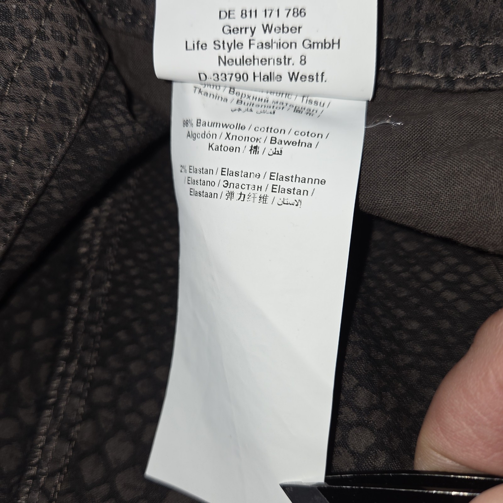 Gerry Weber Brown Python Snake Print Pants Cotton… - image 10