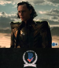 Tom Hiddleston Signed Autographed Loki Thor Avengers 8x10 Photo Marvel BAS COA 