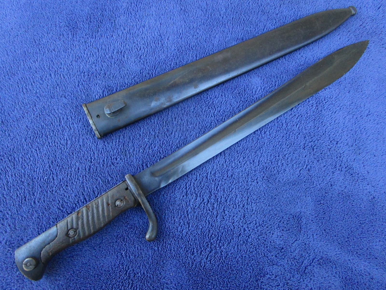 ORIGINAL GERMAN M1898 BUTCHER BAYONET AND SCABBARD RARE MAKER CITO