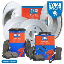 QH Front Discs Pair & Front Pads + Rear Discs Pair & Rear Pads Fits Citroen C4