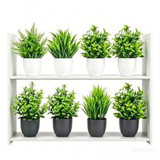 4Packs Artificial Potted Plant Scene Mini Fake Faux Plants for Home Office Decor