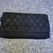Women’s Black Wallet Clutch Purse Handbag Vera Bradly Smartphone Wristlet Bag