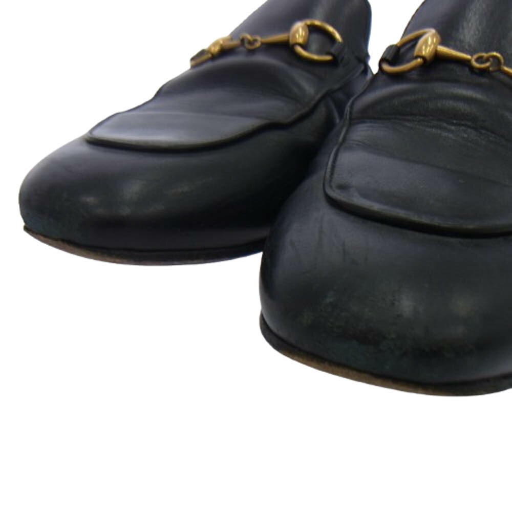 GUCCI Sandals Shoes Horse bit EU 37.0 US 7.0 Leather Black Authentic thumbnail 11