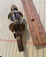 VINTAGE MINIATURE Brass & Glass Drip Oiler - Steampunk