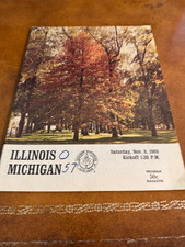 1969 Michigan Wolverines Illini Football Program Billy Taylor 84 Yard TD 11/8