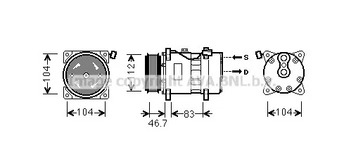 Compresseur Climatisation pour VW Transporter IV Bus De - Photo 2/2
