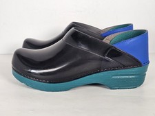 Dansko Women's Professional Black Translucent Clog Size EU 38 US 8.5-9 heel 
