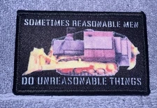 KILLDOZER 2x3 Embroidered Morale Patch Hook Backing Brand New