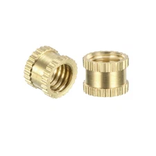 50Pcs M6x6mmx8mm Insert Embedment Nuts for 3D Printer Knurled Threaded Nut Brass