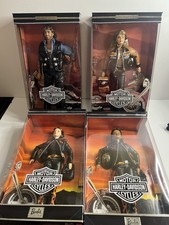 Mattel Harley Davidson Barbie Dolls, Set Of Four