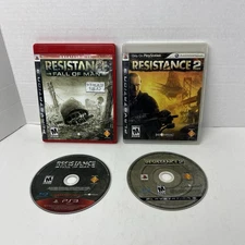 Resistance Fall of Man & Resistance 2 PlayStation 3 PS3 Video Lot No Manual
