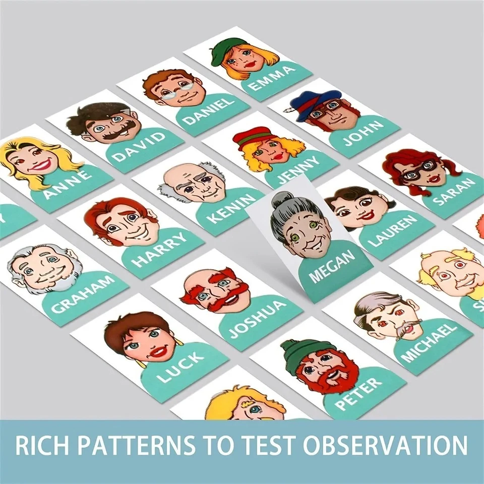 Adivina quién soy juego de rompecabezas para dos personas bandeja portátil interactiva rompecabezas juego de mesa Foto 2 de 4