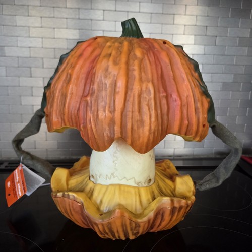 Animated Spooky Pumpkin Jack-o-Lantern Pop Up Skull Horror Halloween Sound LEDs - Picture 6 of 17