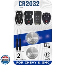 Key Fob Replacement Batteries for Chevy and GMC (Silverado Equinox Malibu Tra