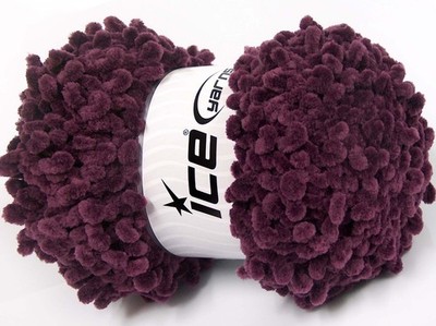 Chenille Boucleron Maroon Boucle 79038 Ice Yarns SuperBulky Boucle 100g48y