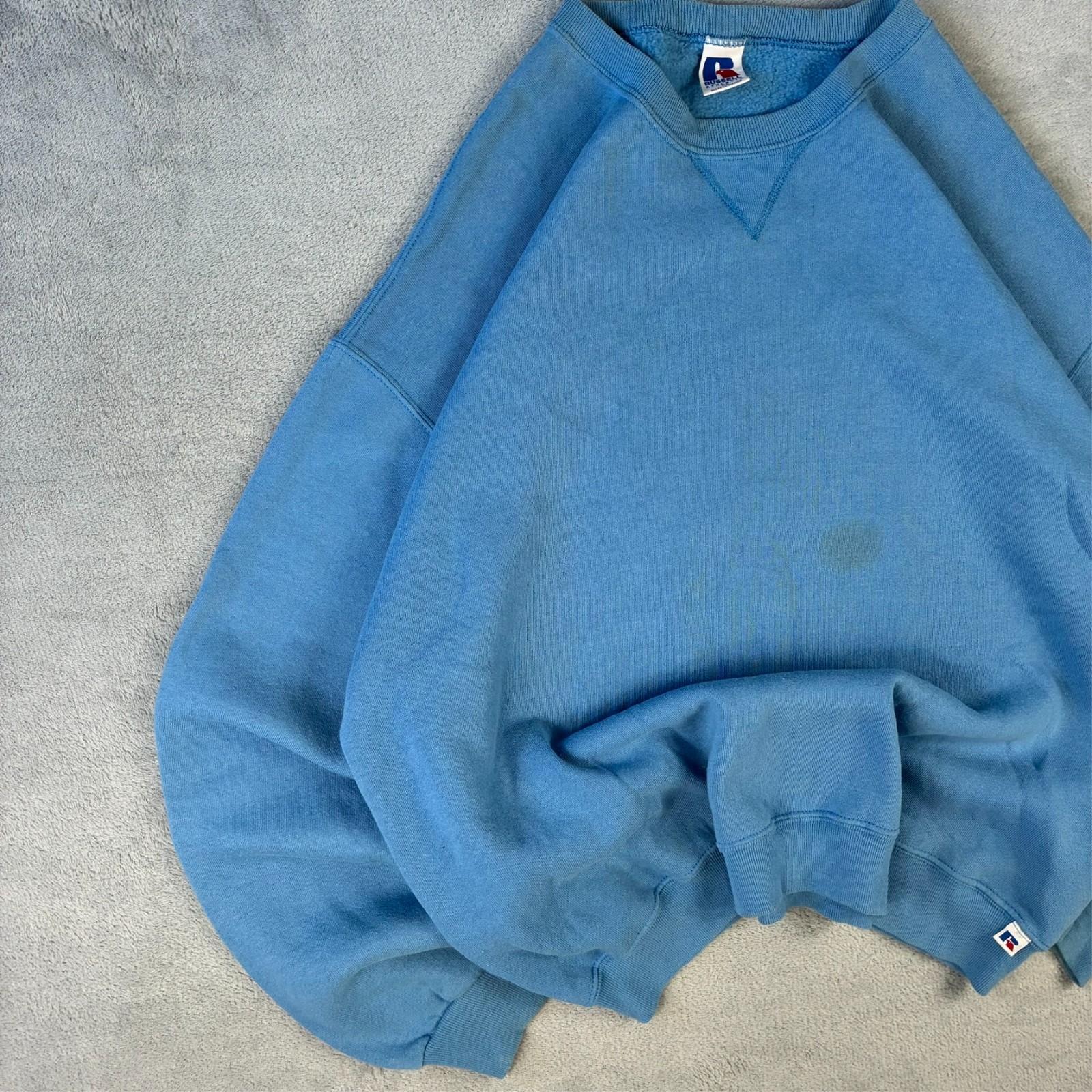 Vintage Russell Athletic 2000's Blue Heavyweight Cotton Size XL Sweatshirt image 2