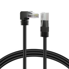 Cat6 Ethernet Cable Right Angle Up, 6 FT , RJ45 90 Degree Network Wire Cord
