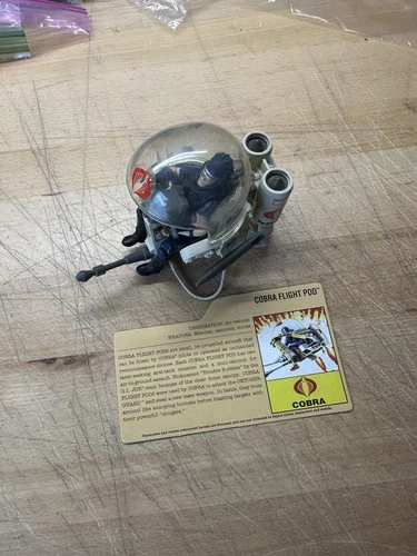 25TH ANNIVERSARY HASBRO G.I JOE COBRA FLIGHT POD W/ TELE-VIPER & ACCESSORIES