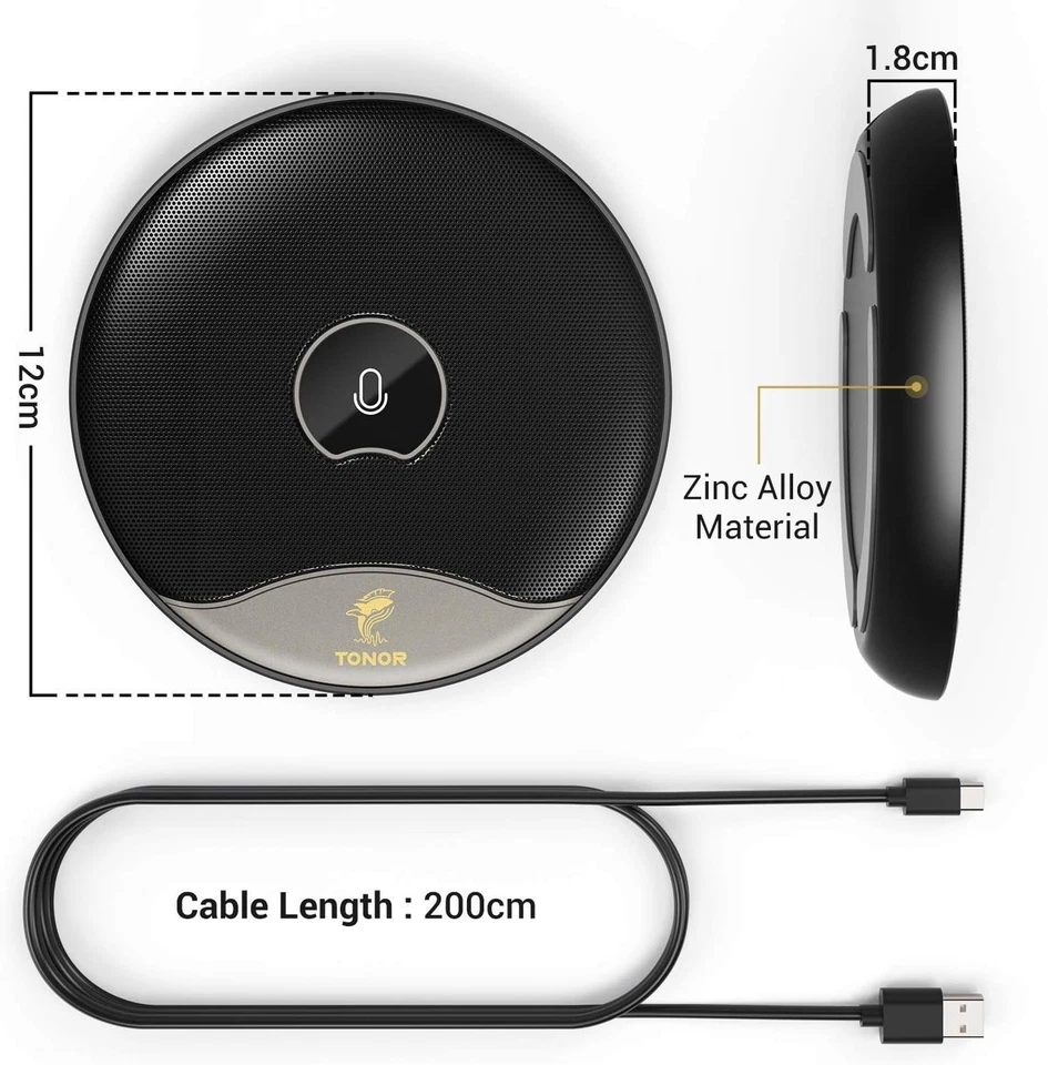 TONOR USB Conference Microphone PC Computer Condenser Microphone (TM20) - Image 2 of 4