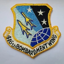USAF 416th Bombardment Wing Heavy Patch 4 inch w HOOK & LOOP strip