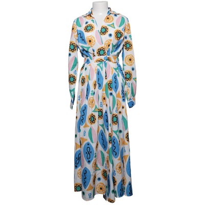 Anewsta, Blusenkleid, Größe: 36, Weiß/Mehrfarbig, Print, Damen #mgN