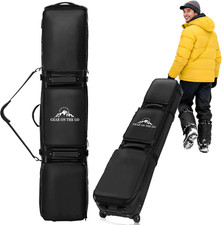 Wheeled Ski and Snowboard Travel Bag, Padded Protection, 155-185CM